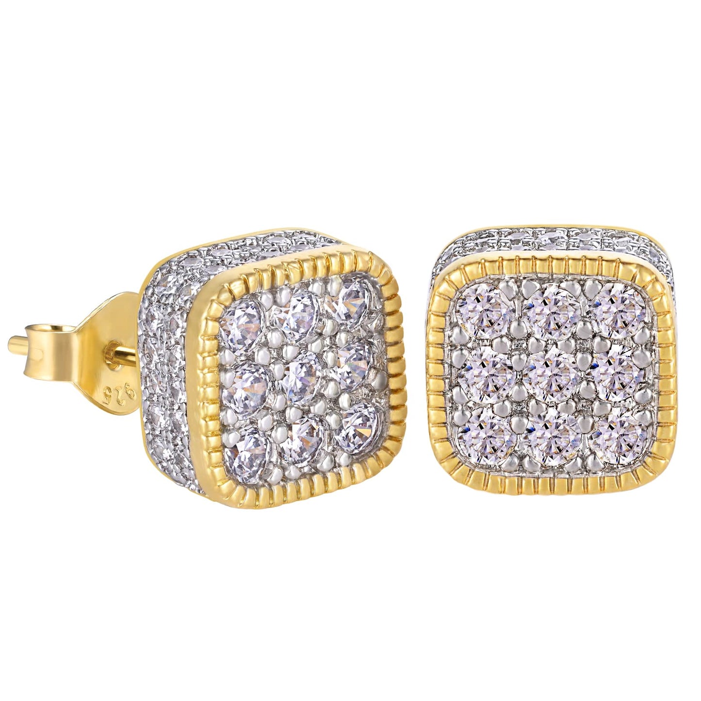 The Brielle Iced Diamond Studs