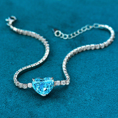 Luxury Heart-Shaped High Carbon Diamond Jewelry