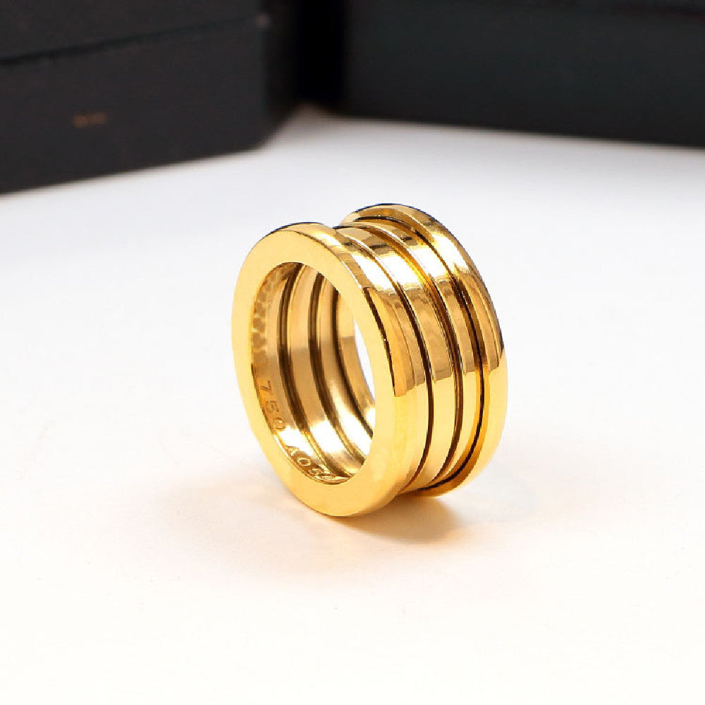 Classic Titanium Steel Spring Ring Jewelry