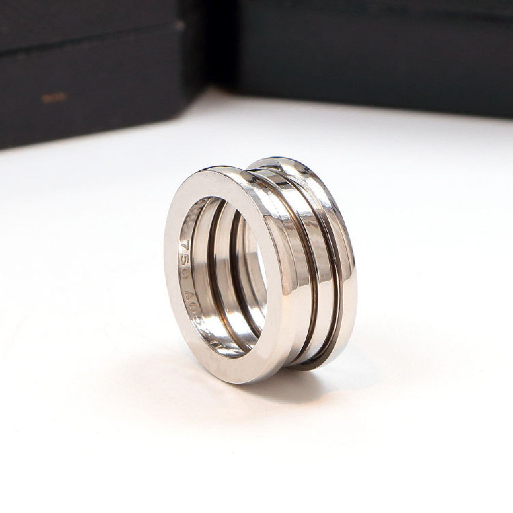 Classic Titanium Steel Spring Ring Jewelry