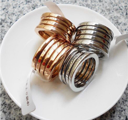 Classic Titanium Steel Spring Ring Jewelry